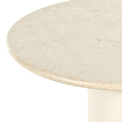 Four Hands - Belle Round Dining Table - Cream Marble - 224424-001 veiw 9