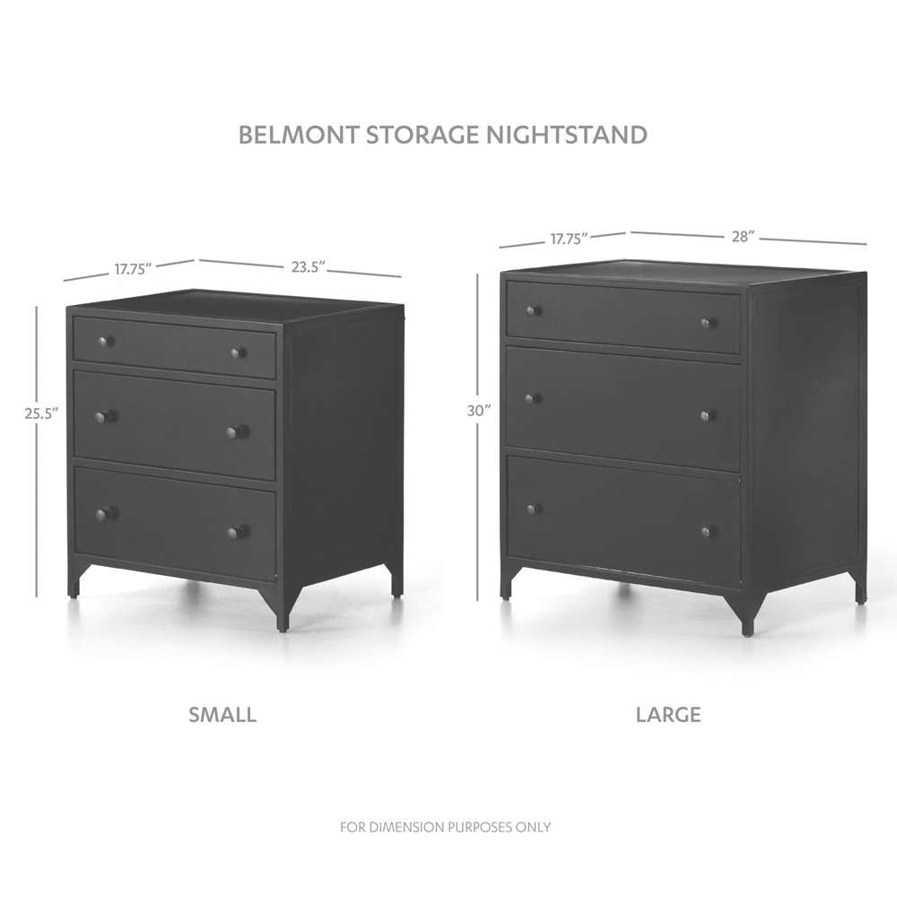 Four Hands - Belmont Large Storage Nightstand - Black - 225134-004 veiw 4