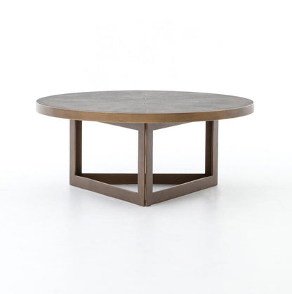 Four Hands - Bentley - Shagreen Round Coffee Table - Grey Shagreen - 107636-004 veiw 3