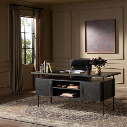 Four Hands - Bina - Lauren Desk - Charcoal Oak Resawn Veneer - 104607-003 veiw 13