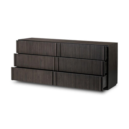 Four Hands - Bina - Leo 6 Drawer Dresser - Smoked Black - 231733-003 veiw 3
