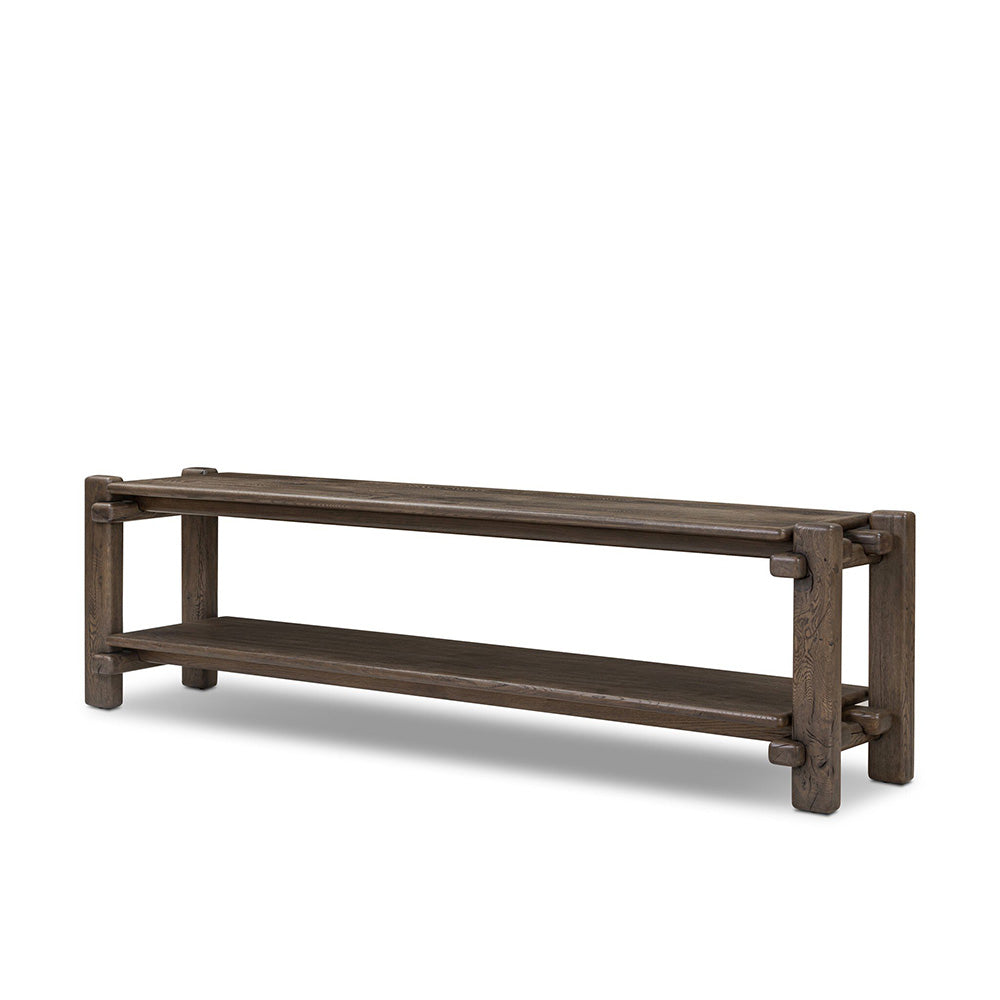 Four Hands - Bina - Marcia Low Console Table - Grey Reclaimed French Oak - 242151-002_CLOSEOUT view 1