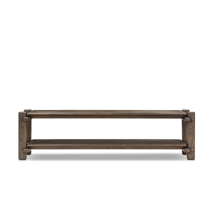 Four Hands - Bina - Marcia Low Console Table - Grey Reclaimed French Oak - 242151-002_CLOSEOUT view 2