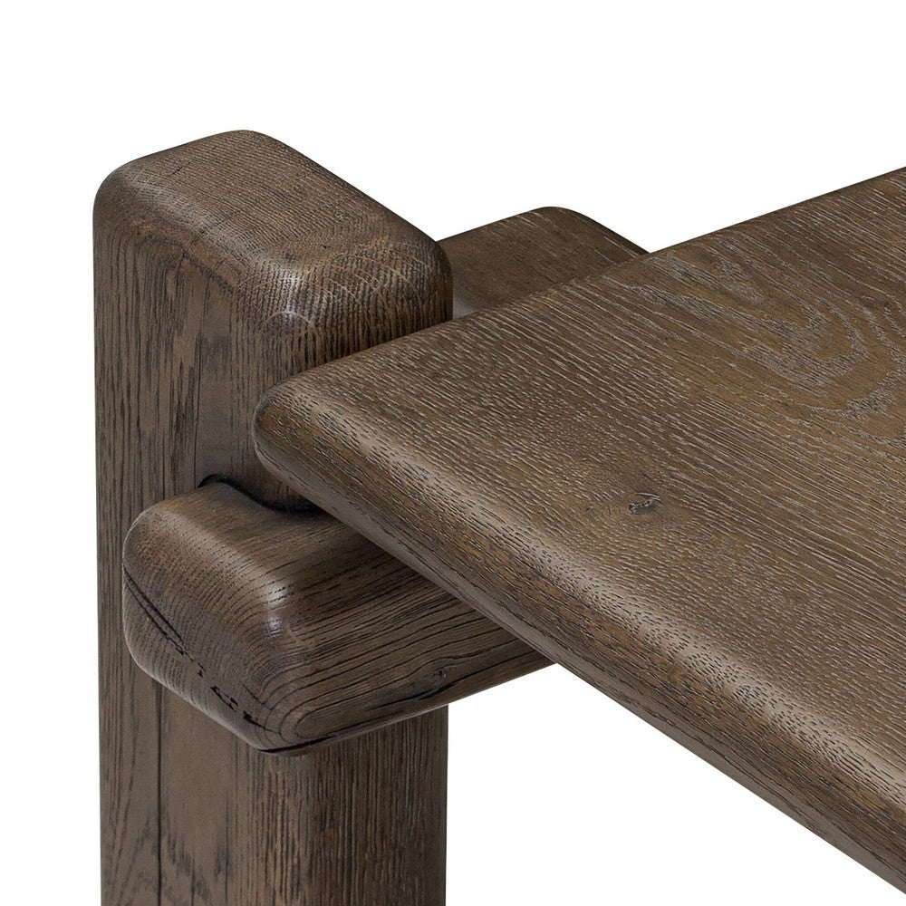 Four Hands - Bina - Marcia Low Console Table - Grey Reclaimed French Oak - 242151-002_CLOSEOUT view 5