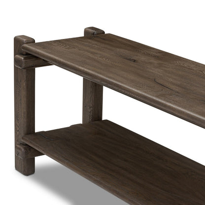 Four Hands - Bina - Marcia Low Console Table - Grey Reclaimed French Oak - 242151-002_CLOSEOUT view 8