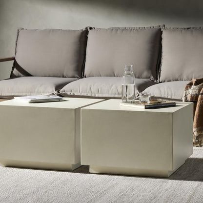 Four Hands - Bina - Parish Concrete Cube - White Concrete - 107702-003 veiw 3