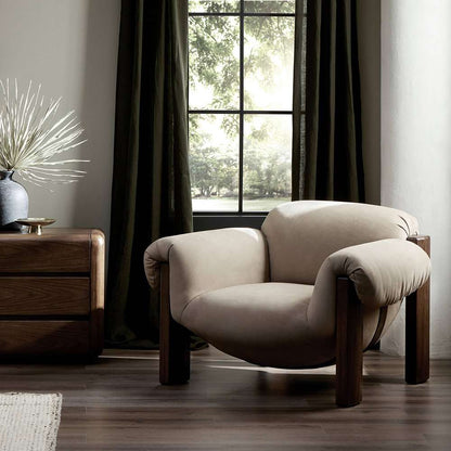 Four Hands - Bina - Samena Chair - Nubuck Sand - 242115-001 veiw 10
