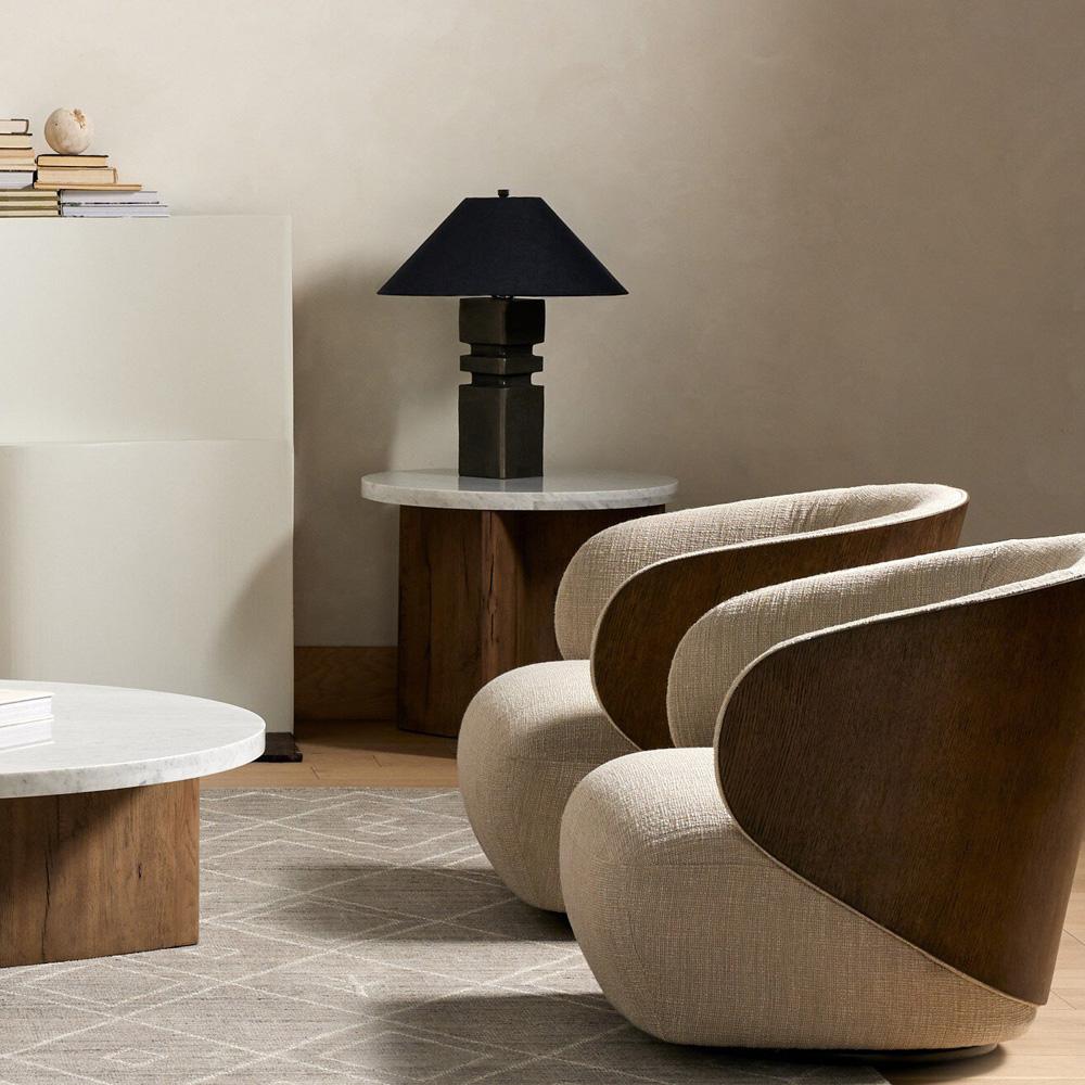 Four Hands - Bina - Toli End Table - Italian White Marble - 228128-002 veiw 9