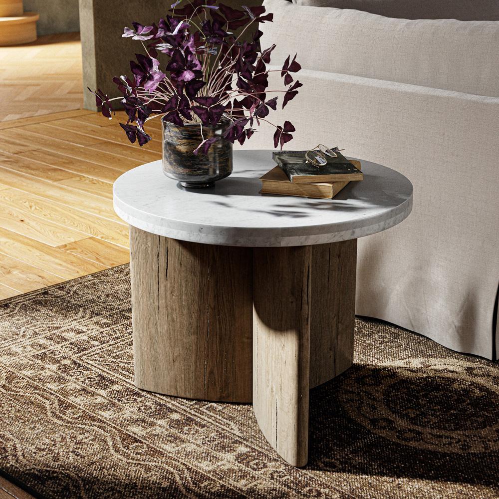 Four Hands - Bina - Toli End Table - Italian White Marble - 228128-002 veiw 10