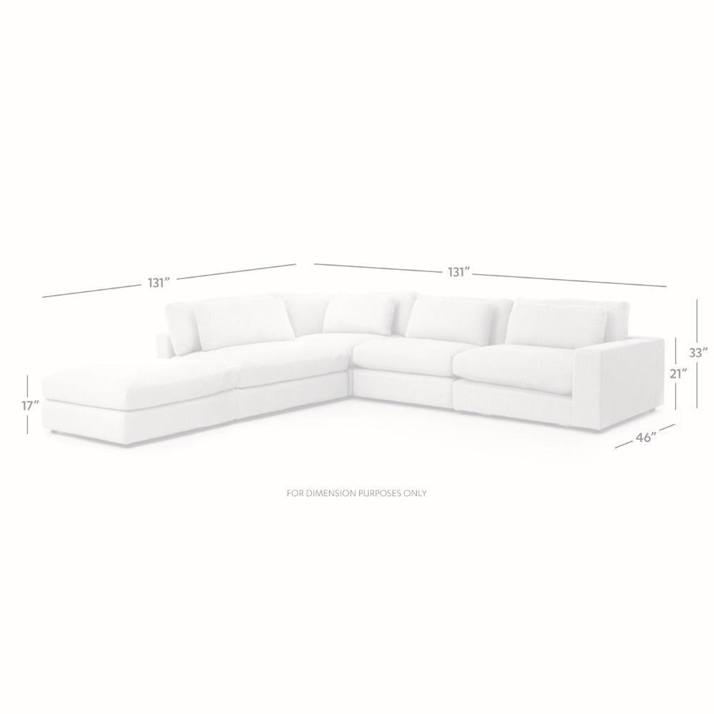 Four Hands - Bloor 4-Pc Raf Sectional W/ Ottoman-Esse - UATR-066-377-S3 veiw 2