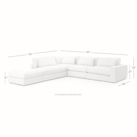 Four Hands - Bloor 4-Pc Raf Sectional W/ Ottoman-Esse - UATR-066-377-S3 veiw 2
