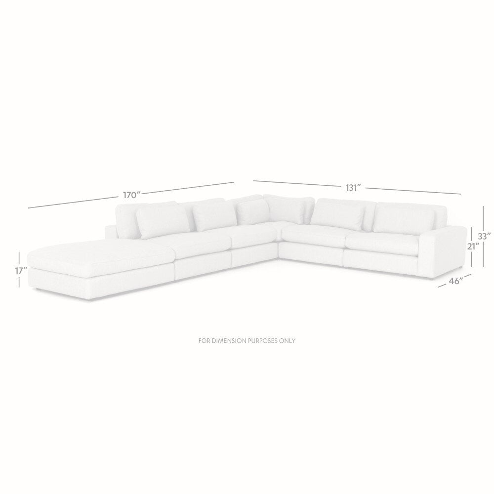 Four Hands - Bloor 5-Pc Sectional W/ Ottoman-Essense - UATR-066-377-S5 veiw 2