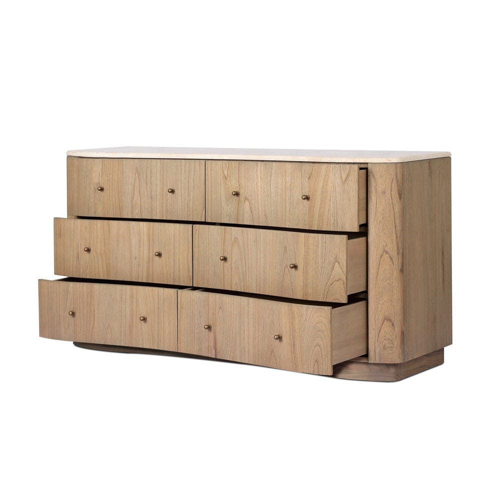 Four Hands - Boa 6 Drawer Dresser - Sandy Mindi Veneer - 249215-001 view 4
