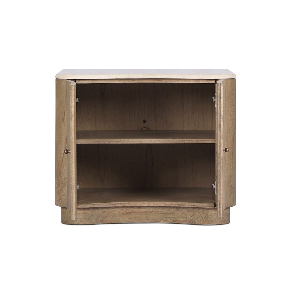 Four Hands - Boa Nightstand - Cream Marble - 249219-001 view 4