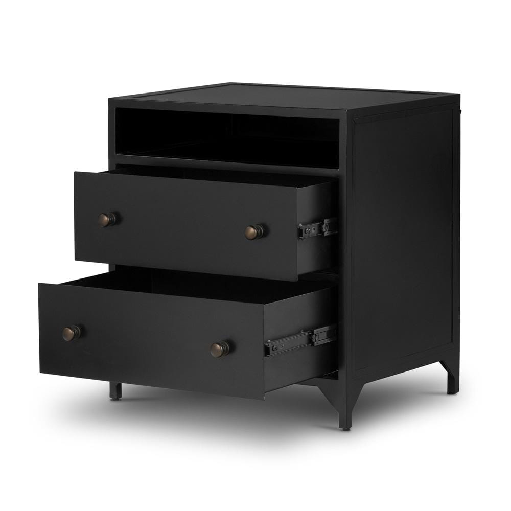 Four Hands - Bolton - Belmont 2 Drawer Nightstand - Black - 104440-003 veiw 3