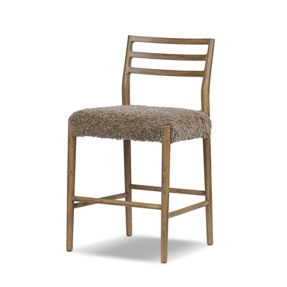 Four Hands - Bolton - Glenmore Bar + Counter Stool - Taupe Shearling - 226032-034_CLOSEOUT view 1
