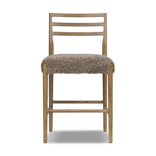 Four Hands - Bolton - Glenmore Bar + Counter Stool - Taupe Shearling - 226032-034_CLOSEOUT view 2