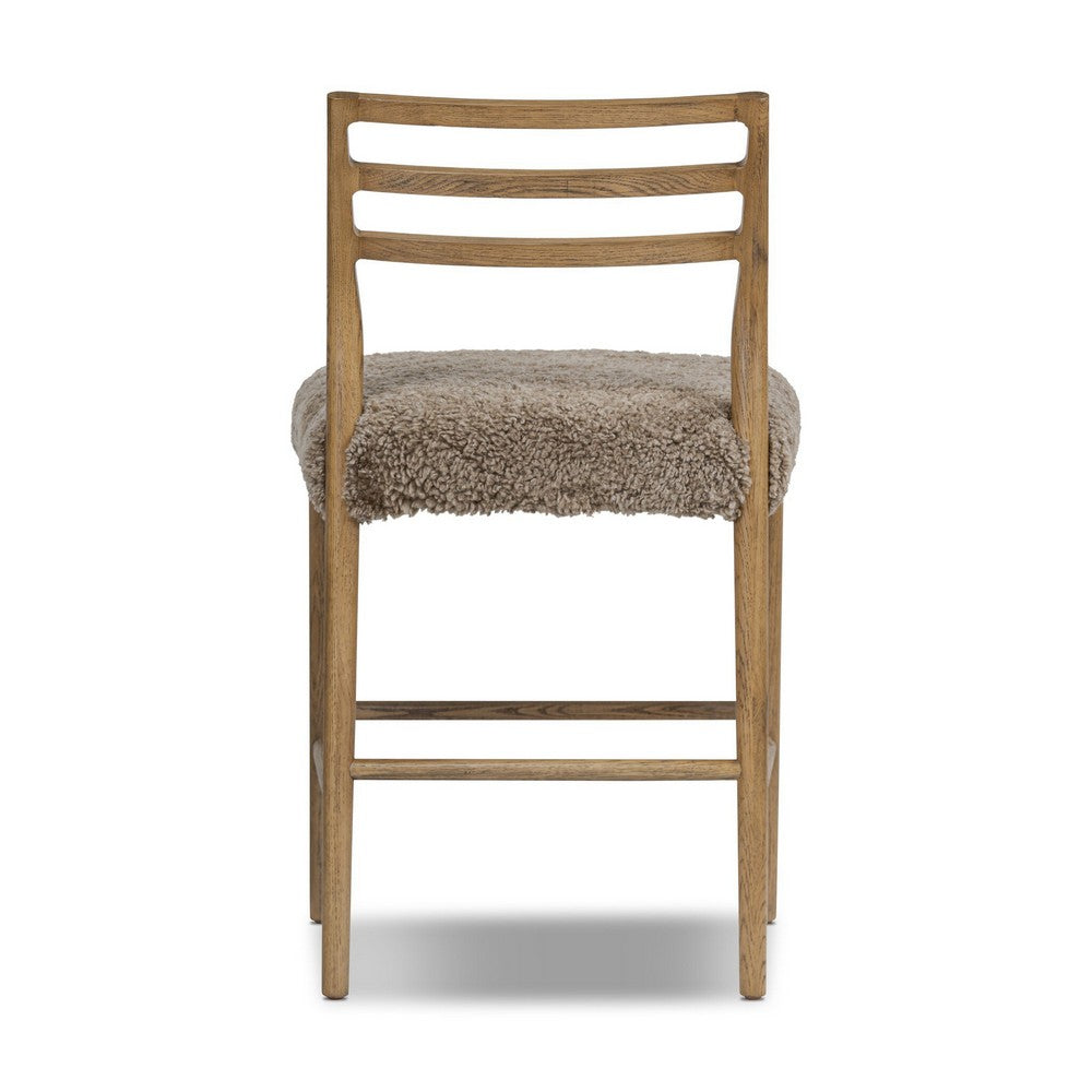 Four Hands - Bolton - Glenmore Bar + Counter Stool - Taupe Shearling - 226032-034_CLOSEOUT view 4