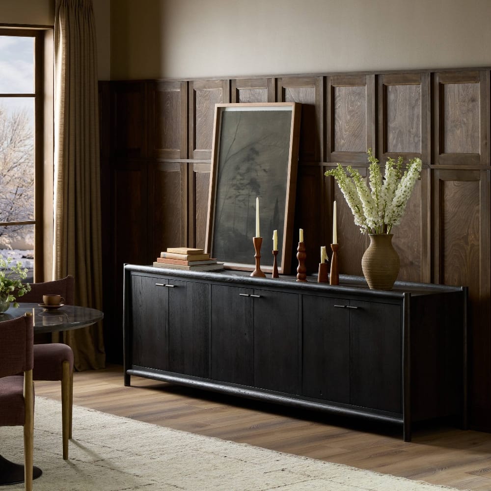 Four Hands - Bolton - Glenview 6 Door Sideboard - Cracked Smoked Black Veneer - 236124-002 veiw 12