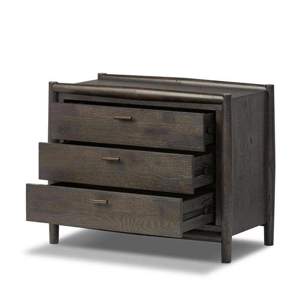 Four Hands - Bolton - Glenview Nightstand - Cracked Smoked Black Veneer - 236473-002 veiw 3