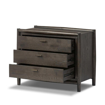 Four Hands - Bolton - Glenview Nightstand - Cracked Smoked Black Veneer - 236473-002 veiw 3