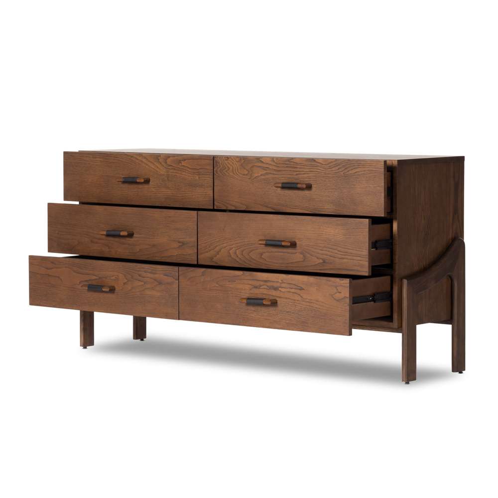 Four Hands - Bolton - Halston 6 Drawer Dresser-Terra Brown Ash - 232428-001 veiw 5