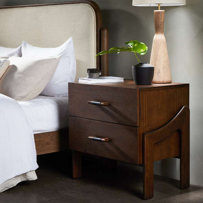 Four Hands - Bolton - Halston Nightstand-Terra Brown Ash - 232430-001 veiw 2