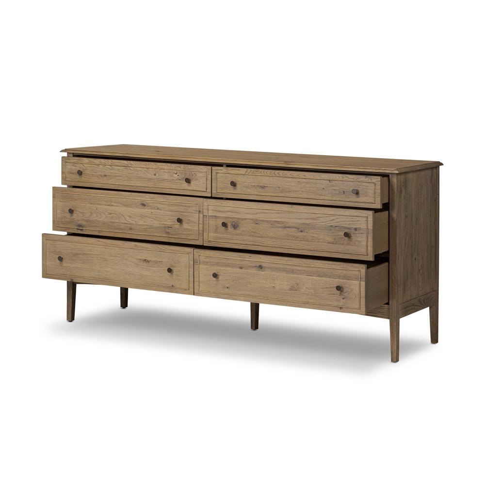 Four Hands - Bolton - Maggie 6 Drawer Dresser - Aged Smoked Oak Resawn - 246648-003 veiw 3