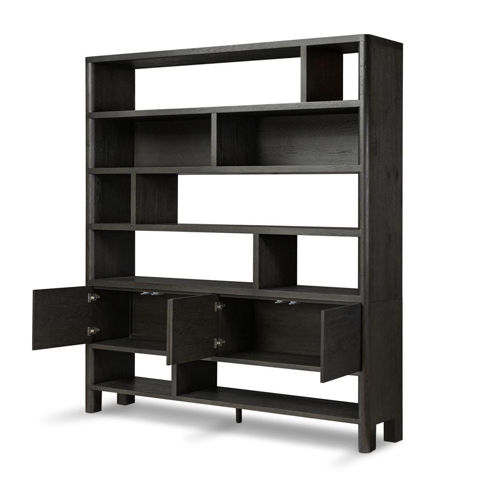 Four Hands - Bolton - Noeline Wide Bookcase - Smoked Black Oak - 241490-001 veiw 5