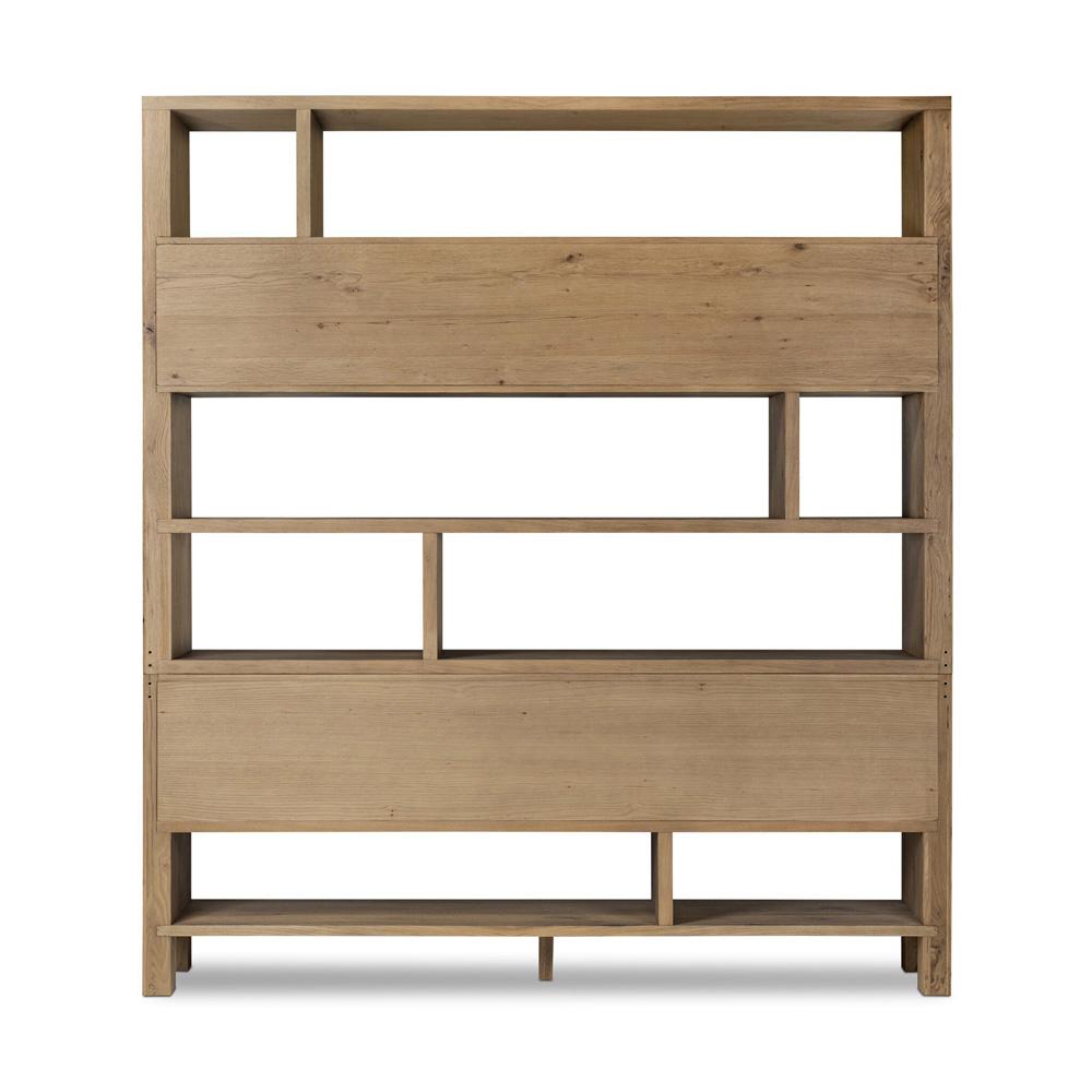 Four Hands - Bolton - Noeline Wide Bookcase - Worn Oak - 241490-002 veiw 3