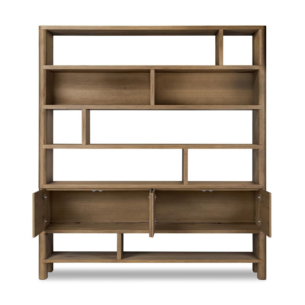 Four Hands - Bolton - Noeline Wide Bookcase - Worn Oak - 241490-002 veiw 5