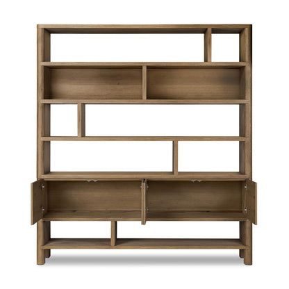 Four Hands - Bolton - Noeline Wide Bookcase - Worn Oak - 241490-002 veiw 5