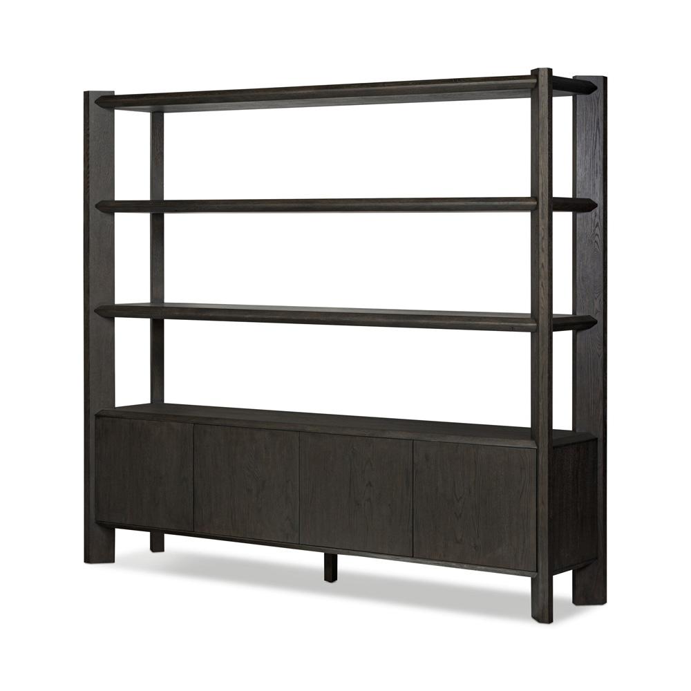Four Hands - Bolton - Orwin Wide Bookshelf - Smoked Black Oak - 245453-001 veiw 1