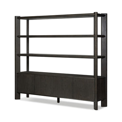 Four Hands - Bolton - Orwin Wide Bookshelf - Smoked Black Oak - 245453-001 veiw 1