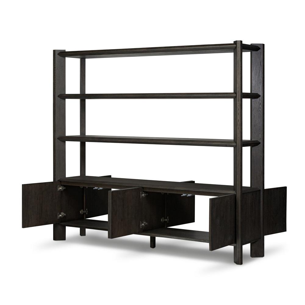 Four Hands - Bolton - Orwin Wide Bookshelf - Smoked Black Oak - 245453-001 veiw 3