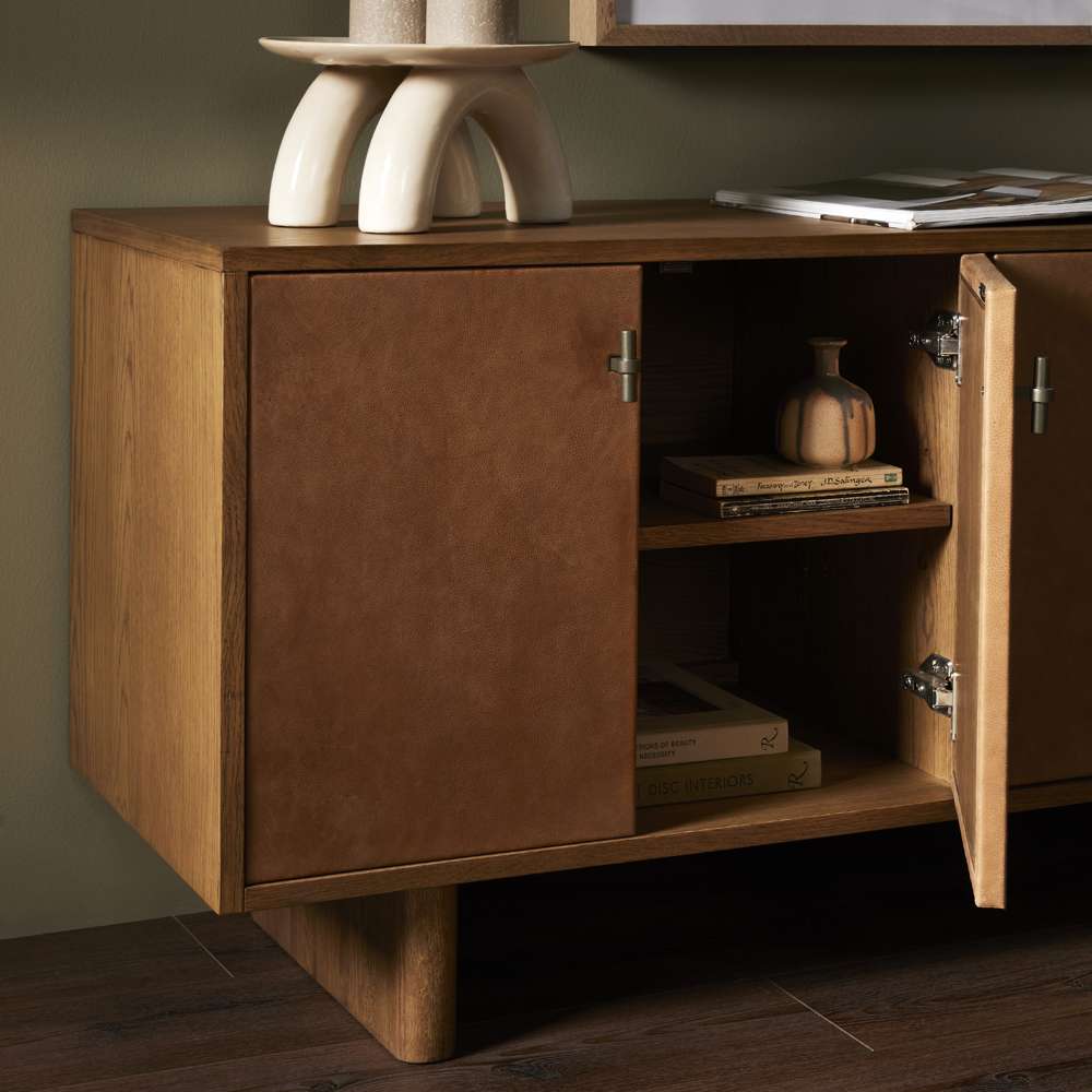Four Hands - Bolton - Posada Media Console-Amber Oak - 232363-002 veiw 3