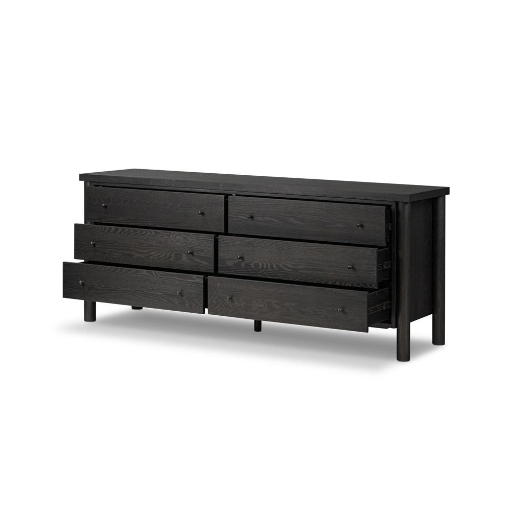 Four Hands - Bolton - Roark 6 Drawer Dresser - Ebony Oak Veneer - 236440-002 veiw 3