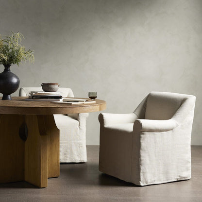 Four Hands - Bridges Slipcover Dining Armchair - Brussels Natural - 232437-001 view 11