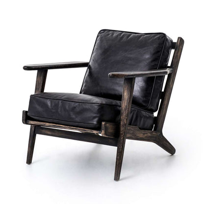 Four Hands - Brooks Lounge Chair - Rialto Ebony - 105917-007 veiw 1