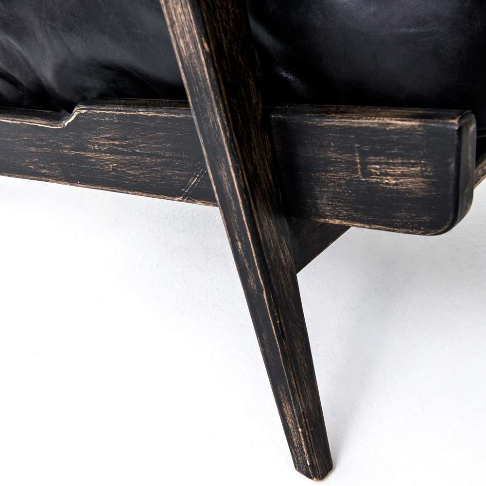 Four Hands - Brooks Lounge Chair - Rialto Ebony - 105917-007 veiw 5