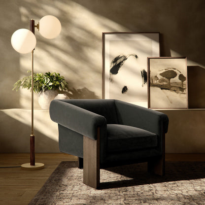 Four Hands - Cairo Chair - Modern Velvet Smoke - 229370-003