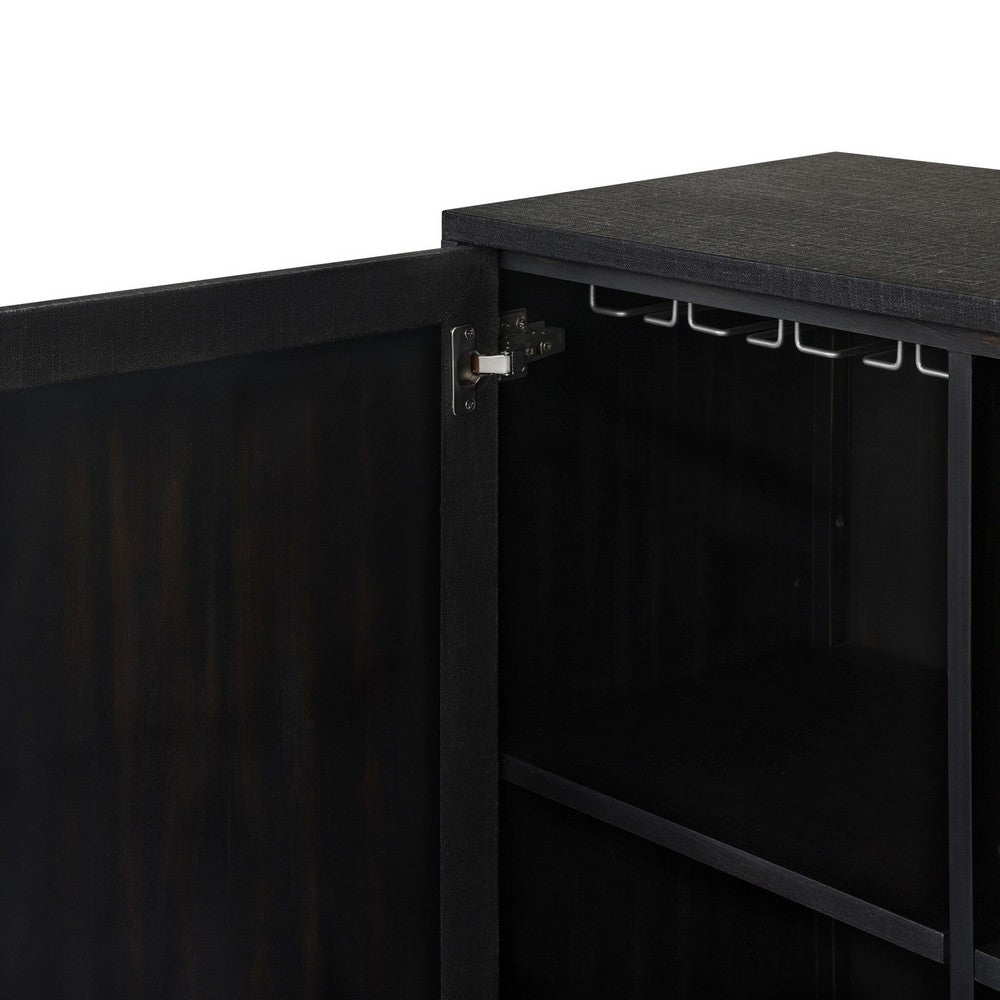 Four Hands - Callahan - Cressida Bar Cabinet - Black Linen - 230794-004_CLOSEOUT view 6
