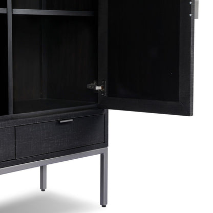Four Hands - Callahan - Cressida Bar Cabinet - Black Linen - 230794-004_CLOSEOUT view 7