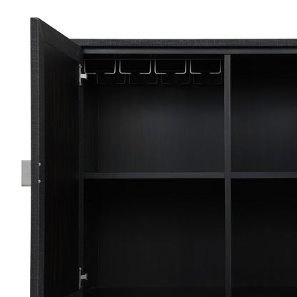 Four Hands - Callahan - Cressida Bar Cabinet - Black Linen - 230794-004_CLOSEOUT view 9