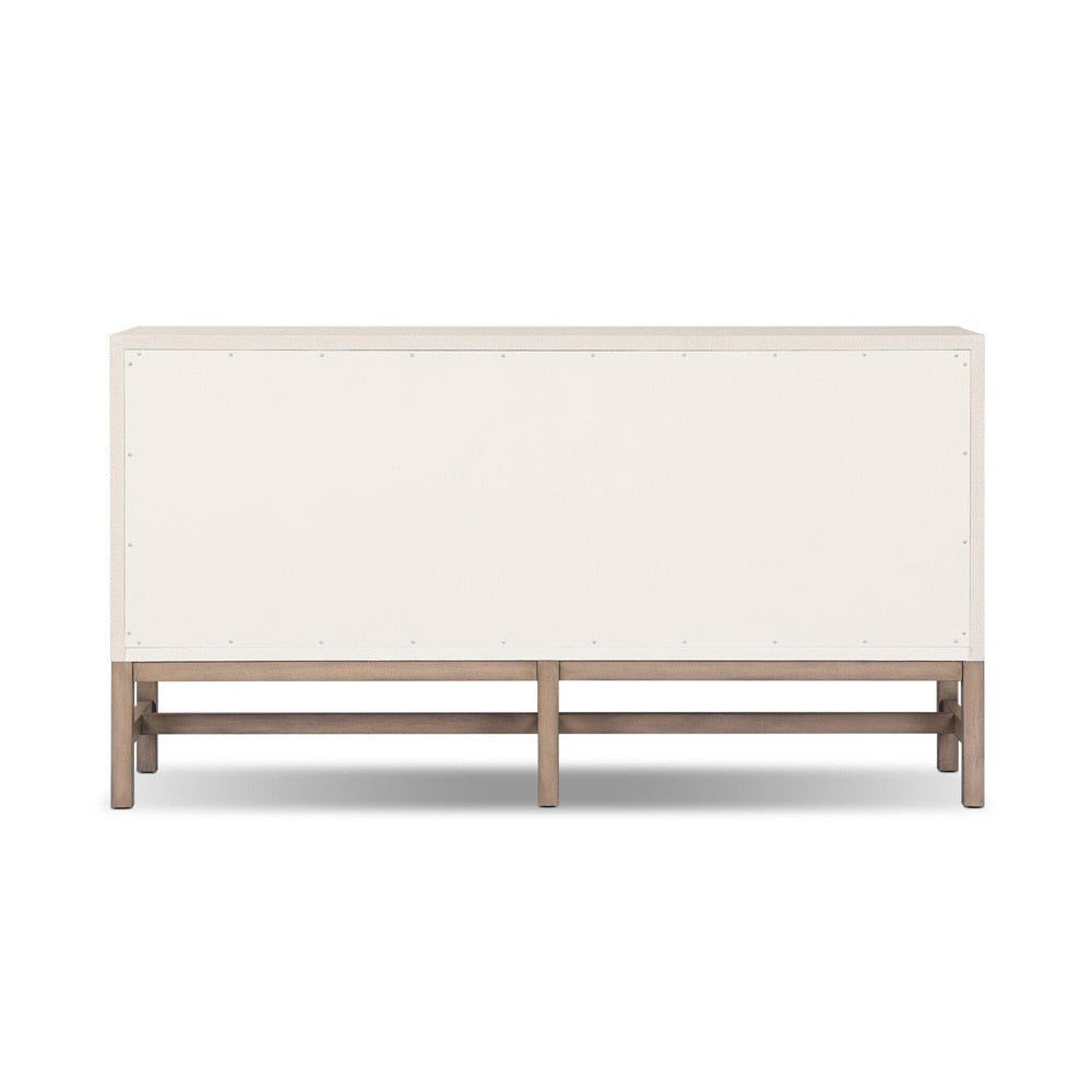 Four Hands - Callahan - Fiona 6 Drawer Dresser - Ivory Painted Raffia - 233278-002 veiw 5