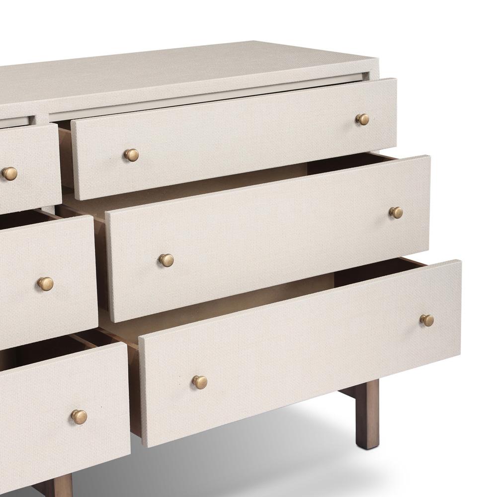 Four Hands - Callahan - Fiona 6 Drawer Dresser - Ivory Painted Raffia - 233278-002 veiw 7