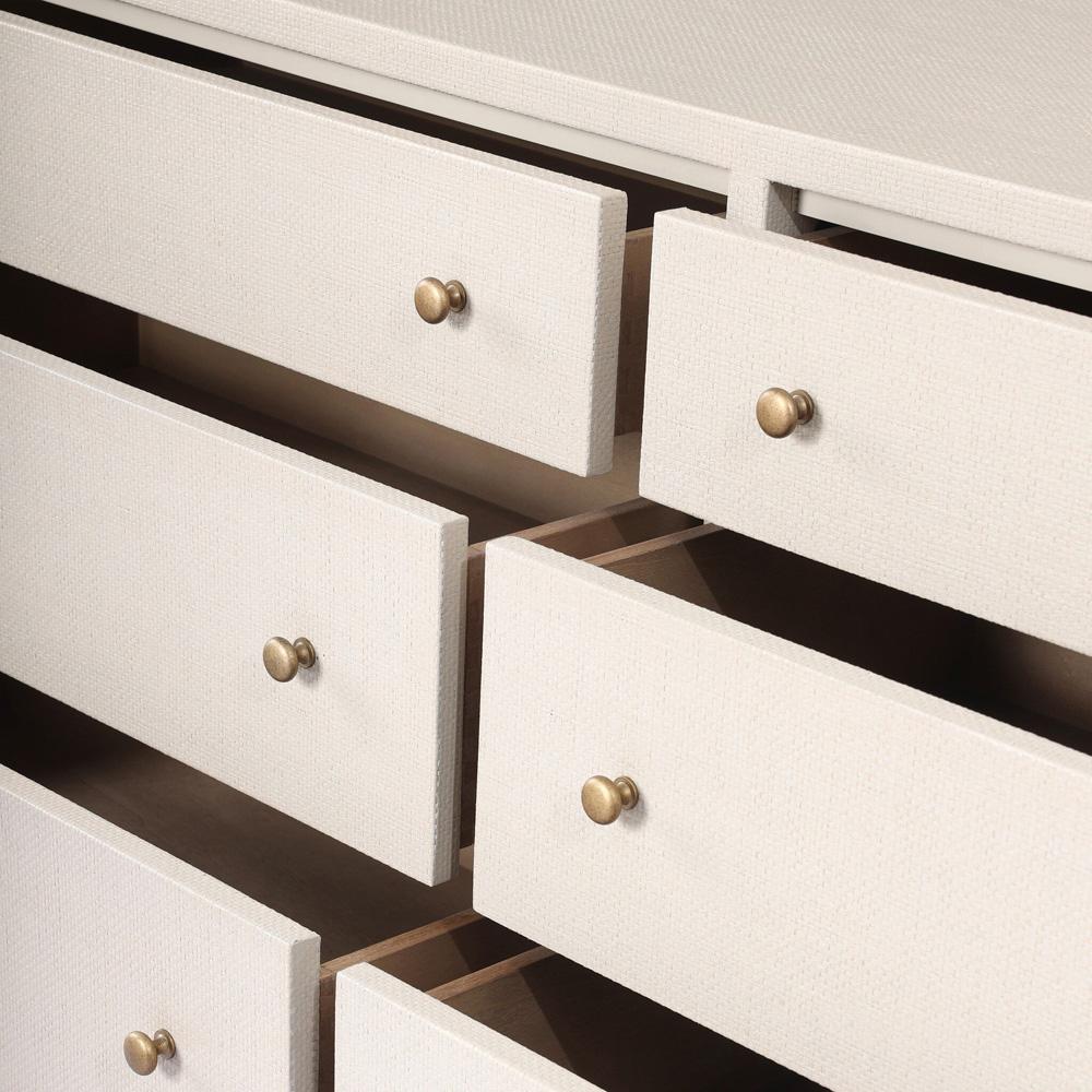 Four Hands - Callahan - Fiona 6 Drawer Dresser - Ivory Painted Raffia - 233278-002 veiw 9