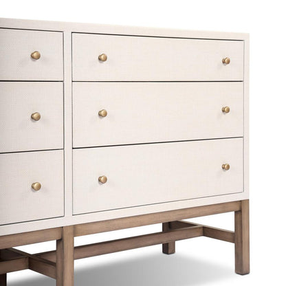 Four Hands - Callahan - Fiona 6 Drawer Dresser - Ivory Painted Raffia - 233278-002 veiw 11