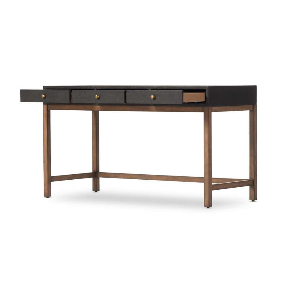 Four Hands - Callahan - Fiona Desk-Black Raffia - 233438-001 veiw 5