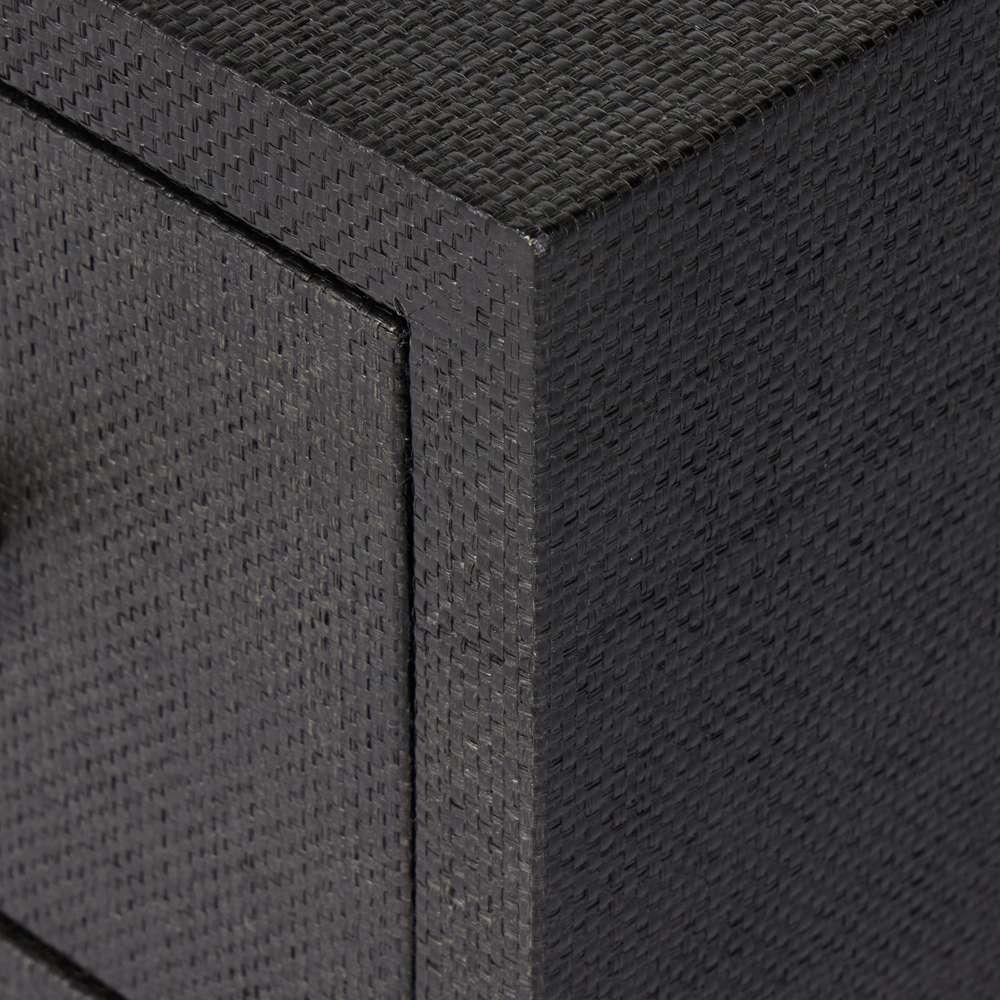 Four Hands - Callahan - Fiona Nightstand-Black Raffia - 233437-001 veiw 3